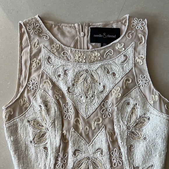 Needle&Tread Dress Size 2 Embellished Chiffon - Picture 7 of 17